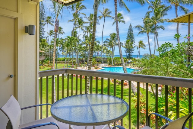 410 Papaloa Rd Unit 225, Kapaa, HI 96746 - balcony featuring view of pool area
