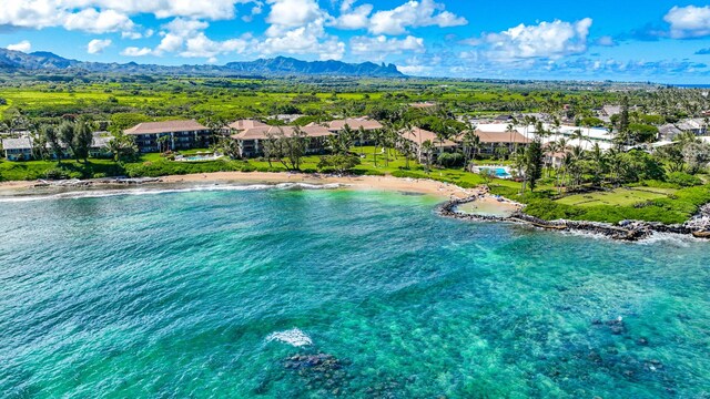 410 Papaloa Rd Unit 225, Kapaa, HI 96746 - bird's eye view of a water and mountain view
