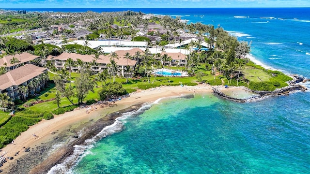 410 Papaloa Rd Unit 225, Kapaa, HI 96746 - aerial view of property and surrounding area with expansive beach