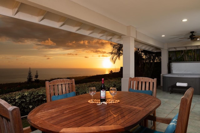 76-987 Aeo St, Kailua-Kona, HI 96740 - dining area with recessed lighting and ceiling fan