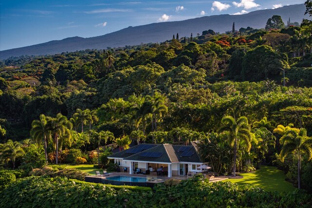 76-853 N Pakalakala Pl, Kailua-Kona, HI 96740 - view from above of property featuring mountains and a pool