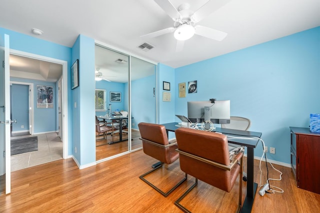 75-650 Mea Lanakila St, Kailua-Kona, HI 96740 - office space with a ceiling fan and light wood-style floors