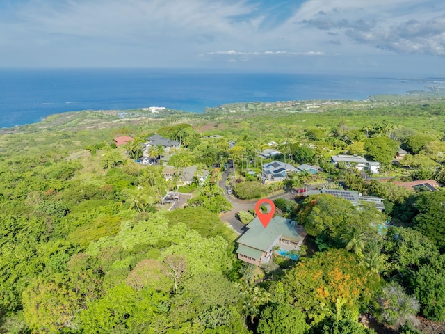 78-7259 Puuloa Rd, Kailua-Kona, HI 96740 - aerial view of property's location featuring a nearby body of water and a heavily wooded area