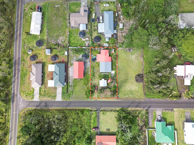16-2041 Emerald Dr, Pahoa, HI 96778 - aerial view of residential area with property parcel outlined