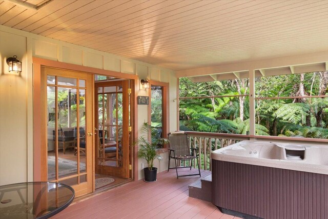 11-3868 Liona St, Volcano, HI 96785 - sunroom featuring french doors