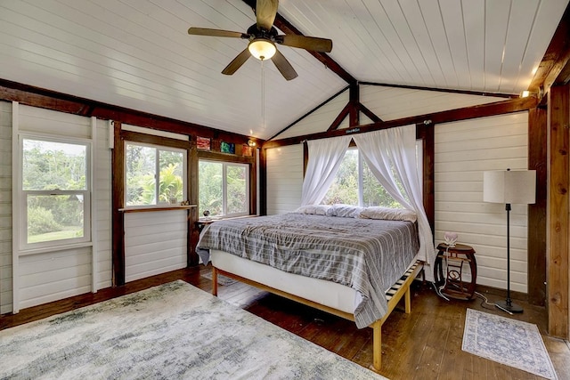13-1312 Malama St, Pahoa, HI 96778 - bedroom featuring hardwood / wood-style flooring, wooden walls, and wood ceiling
