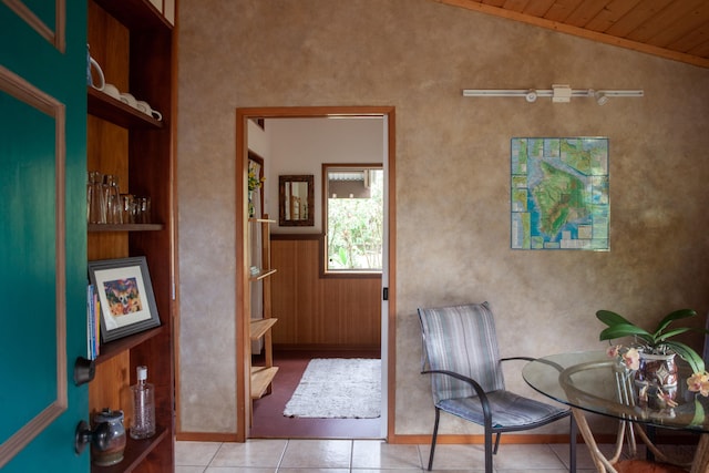 15-2045 8th Ave, Keaau, HI 96749 - tiled foyer entrance with wooden ceiling and lofted ceiling