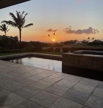 62-3600 Amaui Pl Unit 318, Waimea, HI 96743 - pool at dusk with a patio area and an outdoor pool