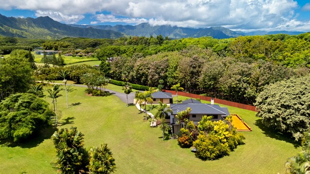 4675 Wailapa Rd, Kilauea, HI 96754 - view from above of property featuring mountains