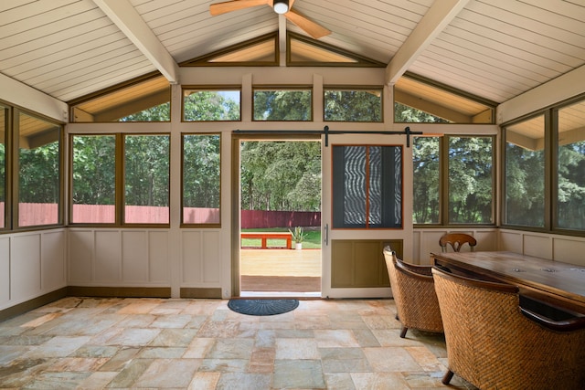 4675 Wailapa Rd, Kilauea, HI 96754 - sunroom with ceiling fan and plenty of natural light