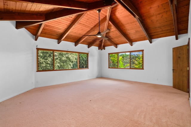 4675 Wailapa Rd, Kilauea, HI 96754 - spare room with wood ceiling, carpet flooring, and a ceiling fan