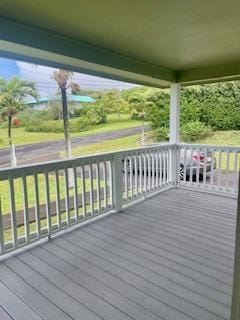 94-1654 Lewa Nuu St, Naalehu, HI 96772 - view of wooden porch