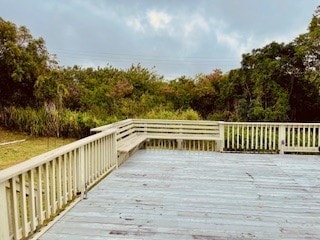 94-1654 Lewa Nuu St, Naalehu, HI 96772 - wooden deck with a wooded view