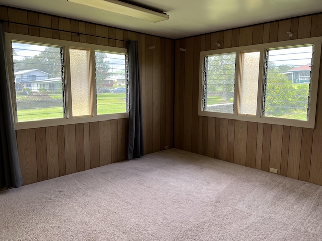 90 Santos St, Hilo, HI 96720 - carpeted empty room with wooden walls