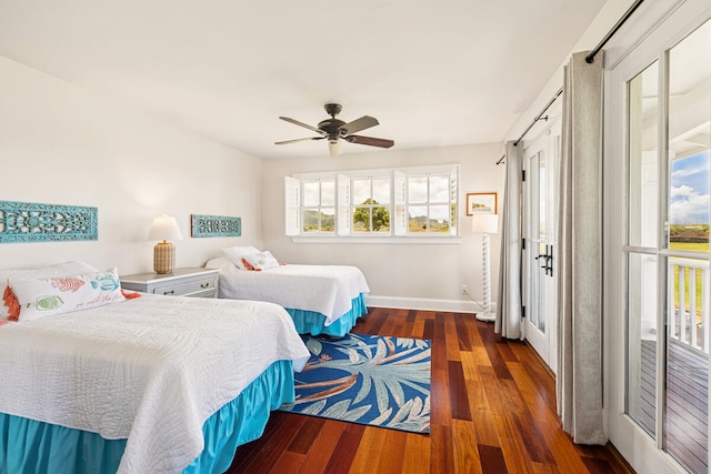 2758 Milo Hae Lp, Koloa, HI 96756 - bedroom featuring wood finished floors and a ceiling fan