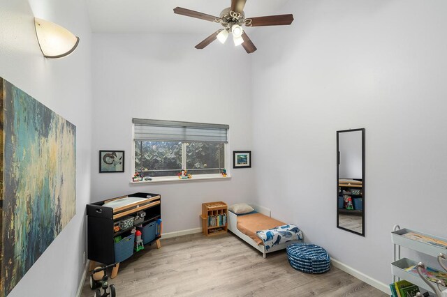 68-1846 Puu Nui St, Waikoloa, HI 96738 - misc room featuring wood finished floors, a high ceiling, and ceiling fan