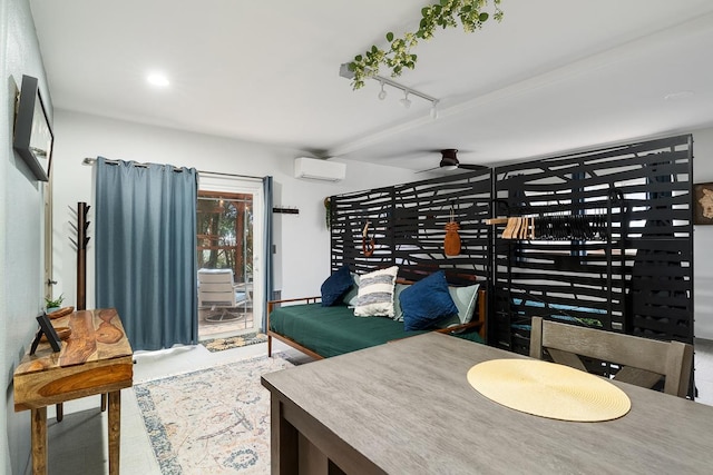 68-1846 Puu Nui St, Waikoloa, HI 96738 - bedroom with access to exterior and a wall mounted AC