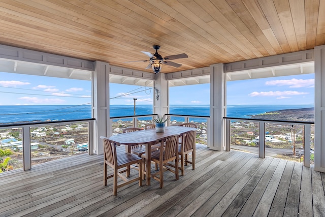 88-1965 Milolii Rd, Captain Cook, HI 96704 - sunroom / solarium featuring a water view and plenty of natural light