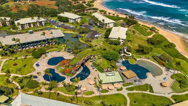 4331 Kauai Beach Dr Unit 3316, Lihue, HI 96766 - aerial view of property and surrounding area featuring a large body of water