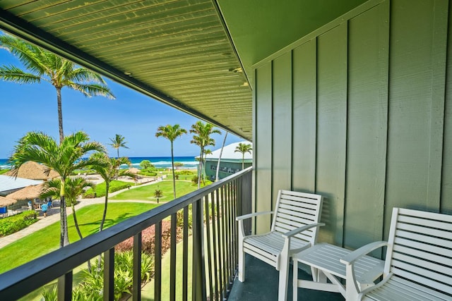 4331 Kauai Beach Dr Unit 3316, Lihue, HI 96766 - balcony with view of water and beach