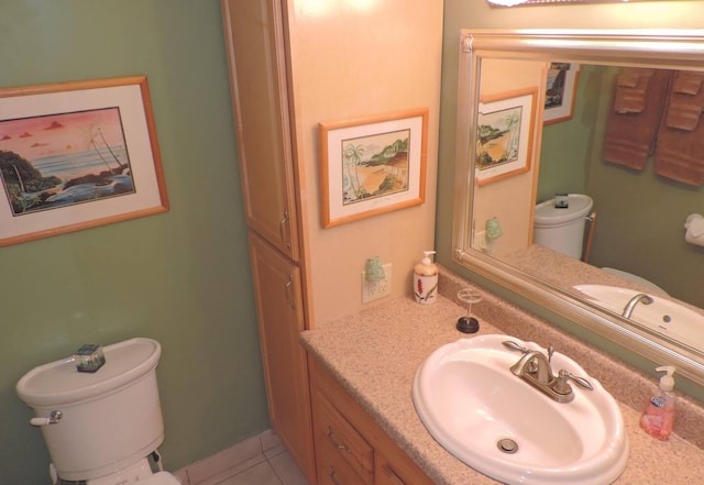 75-6016 Alii Dr Unit 219, Kailua-Kona, HI 96740 - bathroom featuring vanity and tile patterned flooring