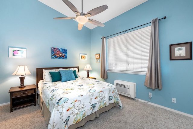 75-346 Hualalai Rd Unit B303, Kailua-Kona, HI 96740 - bedroom with carpet, a wall mounted air conditioner, and ceiling fan