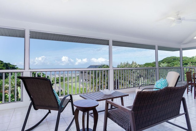 75-795 Hiona St, Kailua-Kona, HI 96740 - sunroom / solarium featuring a ceiling fan and plenty of natural light