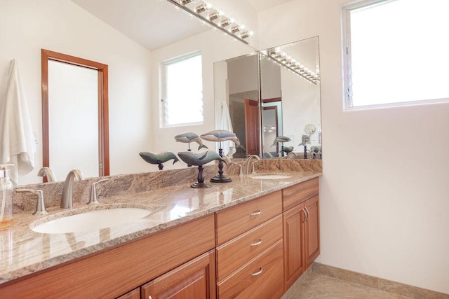 75-795 Hiona St, Kailua-Kona, HI 96740 - bathroom with double vanity and tile patterned flooring
