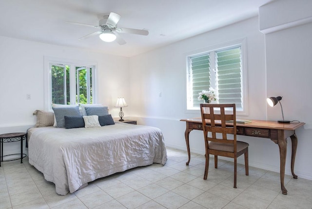 75-795 Hiona St, Kailua-Kona, HI 96740 - bedroom featuring light tile patterned floors and ceiling fan