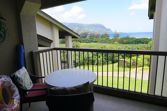 5380 Honoiki Rd Unit J33, Princeville, HI 96722 - balcony with a water and mountain view
