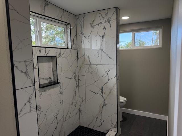 144 Chong St, Hilo, HI 96720 - full bath featuring toilet and a marble finish shower