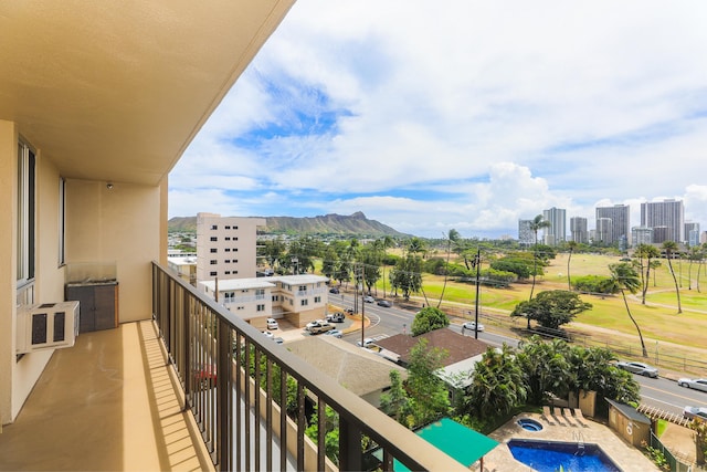 2916 Date St Unit 6F, Honolulu, HI 96816 - balcony featuring a view of city and a mountain view