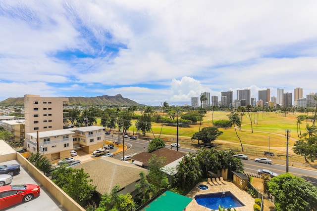 2916 Date St Unit 6F, Honolulu, HI 96816 - drone / aerial view of city skyline and mountains