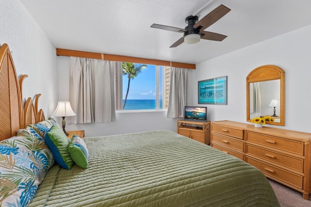 75-5870 Kahakai Rd Unit 308, Kailua-Kona, HI 96740 - carpeted bedroom with ceiling fan
