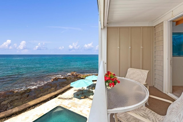 75-5870 Kahakai Rd Unit 308, Kailua-Kona, HI 96740 - balcony with view of water and beach