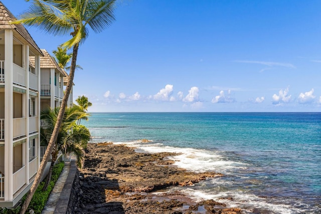 75-5870 Kahakai Rd Unit 308, Kailua-Kona, HI 96740 - water view featuring nearby beach