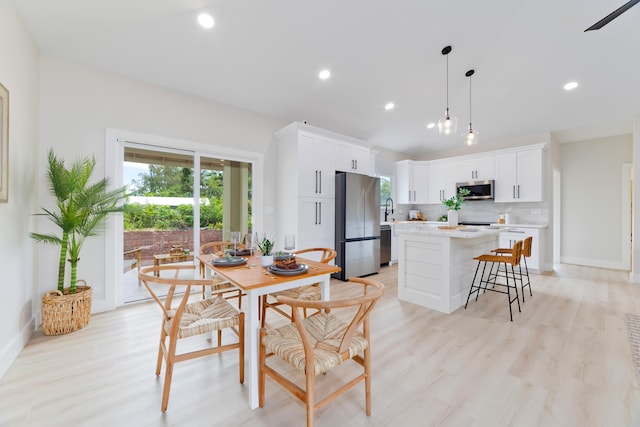 15-1955 Beach Rd, Keaau, HI 96749 - dining space with light wood finished floors and recessed lighting