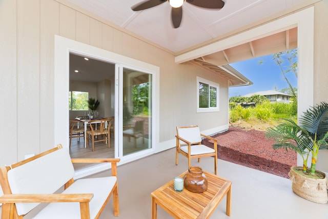 15-1955 Beach Rd, Keaau, HI 96749 - view of patio with ceiling fan