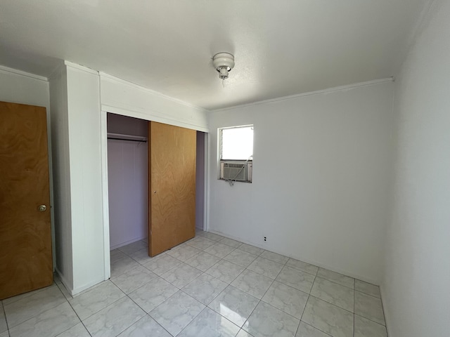 4548 Kawailoa St, Kekaha, HI 96752 - unfurnished bedroom featuring a closet, cooling unit, and ornamental molding