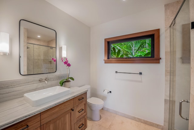 76-718-A Hualalai Rd, Kailua-Kona, HI 96740 - bathroom featuring vanity, a shower stall, and tile patterned flooring