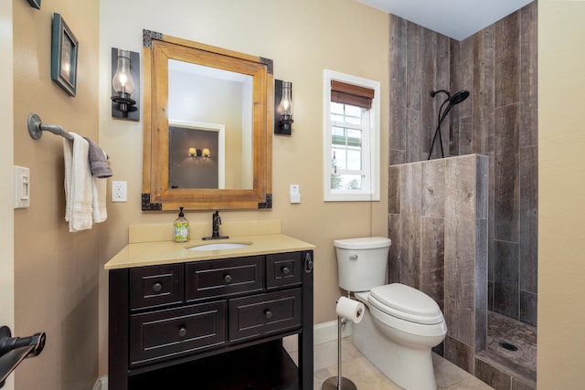 71-1861 Puu Lani Loop, Kailua-Kona, HI 96740 - bathroom featuring vanity, a tile shower, and tile patterned flooring
