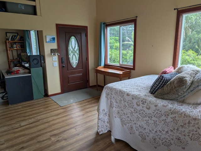 5565-D Hauiki Rd, Kapaa, HI 96746 - bedroom featuring wood finished floors and baseboards