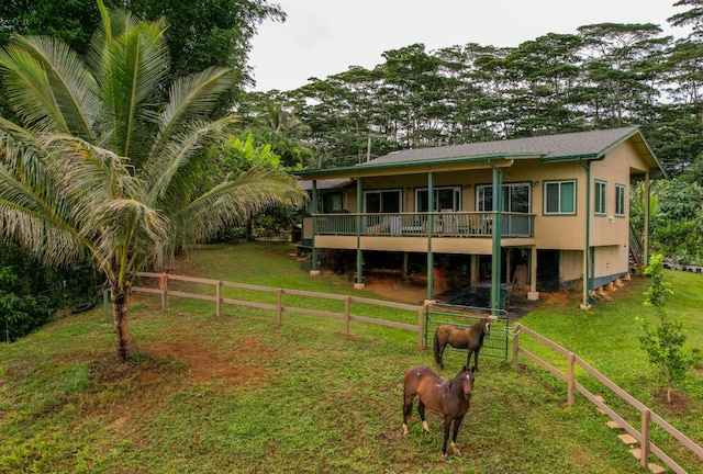 5565-D Hauiki Rd, Kapaa, HI 96746 - rear view of house featuring a wooden deck