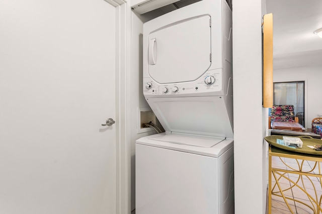 75-5719 Kona Plz Unit 203, Kailua-Kona, HI 96740 - washroom with estacked washer and dryer