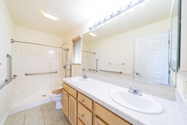 321 Noelani Loop, Hilo, HI 96720 - full bathroom with double vanity, tile patterned floors, and a shower