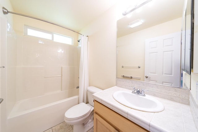 321 Noelani Loop, Hilo, HI 96720 - bathroom featuring vanity, shower / bath combination with curtain, and tile patterned flooring