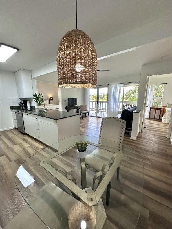 68-3883 Lua Kula St Unit 707, Waikoloa, HI 96738 - dining area with wood finished floors