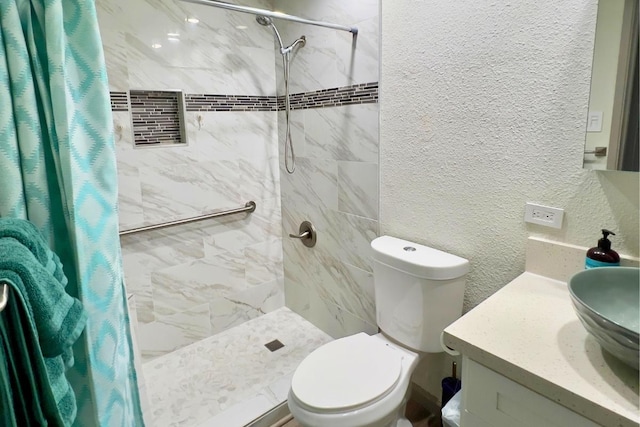 50 Maile St Unit A3, Hilo, HI 96720 - full bath featuring vanity, a tile shower, and a textured wall