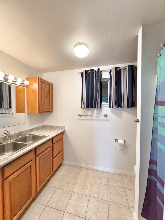 73-1259 Melomelo St, Kailua-Kona, HI 96740 - bathroom with double vanity and tile patterned floors
