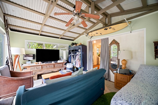 147 Royal Dr, Kapaa, HI 96746 - living area featuring a ceiling fan